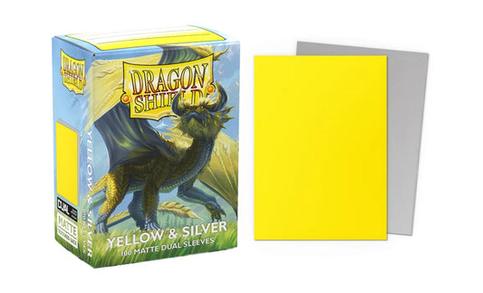DRAGON SHIELD  BUSTE PROTETTIVE STANDARD DA 100 - DUAL MATTE YELLOW & SILVER